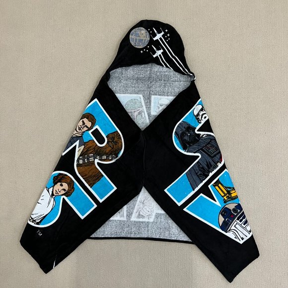 Bundle of 2 Kids' Hooded Bath Wrap/Beach Towels:1 Star Wars+1 The Incredibles - Picture 3 of 6